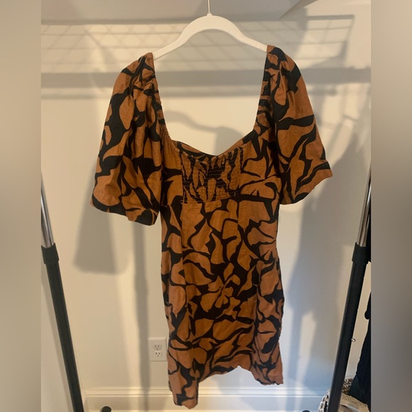 Target Linen Printed Dress NWOT - Picture 2 of 3